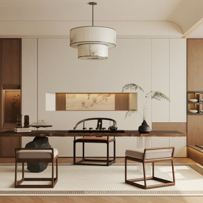 宋式茶室 新中式茶室 别墅茶室