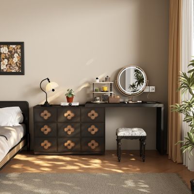 现代中古风梳妆台