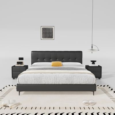 现代中古风双人床