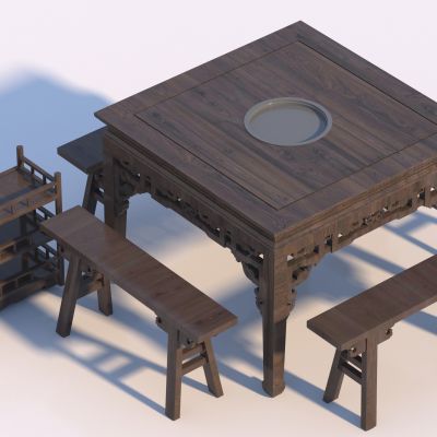 中式八仙桌火锅桌椅