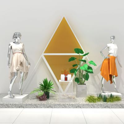 现代橱窗模特美陈