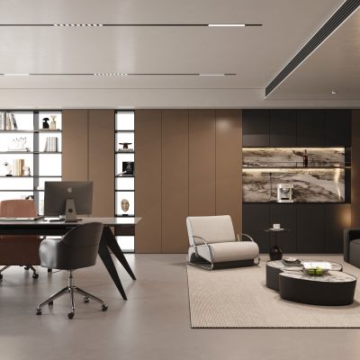 现代经理办公室 意式领导办公室 大班桌