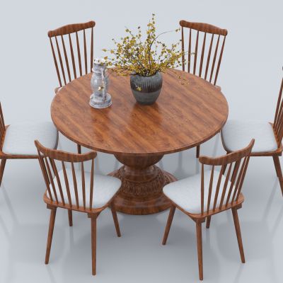 现代餐桌椅组合