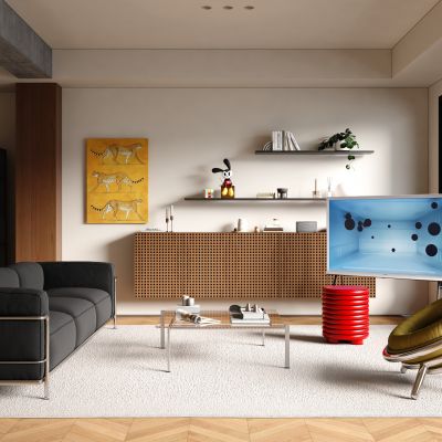 复古风客厅 中古风客厅 横厅 包豪斯客厅