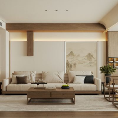 宋式客餐厅 新中式客餐厅 横厅 大平层