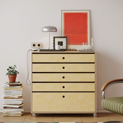 现代极简五斗柜 实木玄关柜 巴豪斯储物柜