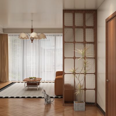 中古风玄关 隔断