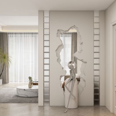 现代奶油风玄关 隔断