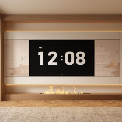 宋式新中式电视柜背景墙