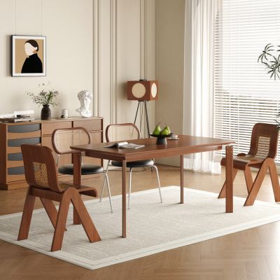 复古中古餐桌椅 条桌 实木餐桌椅 成品餐桌椅 