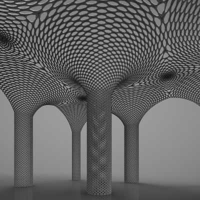 现代户外建筑构件