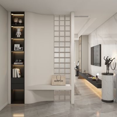 现代玄关过道 隔断