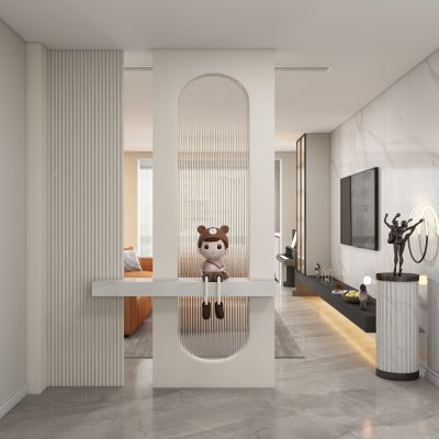 现代玄关过道 隔断