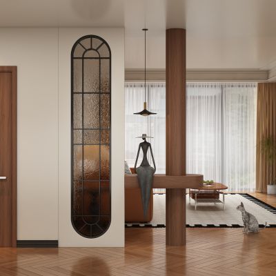 中古风玄关过道 隔断
