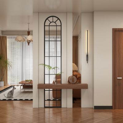 中古风玄关过道 隔断