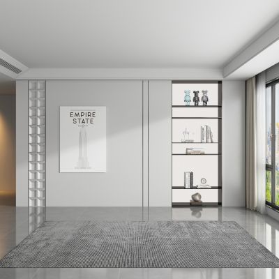 现代茶室 餐厅背景墙