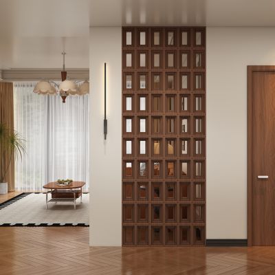 中古风玄关过道 隔断