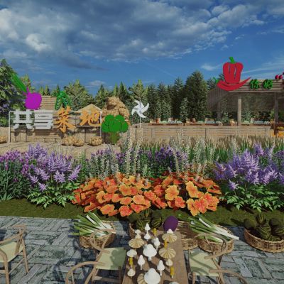 现代生态农场蔬菜研学乐园农耕果蔬自然儿童科普基地