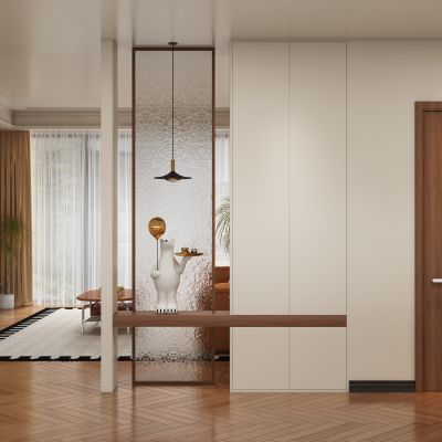 中古风玄关过道 隔断