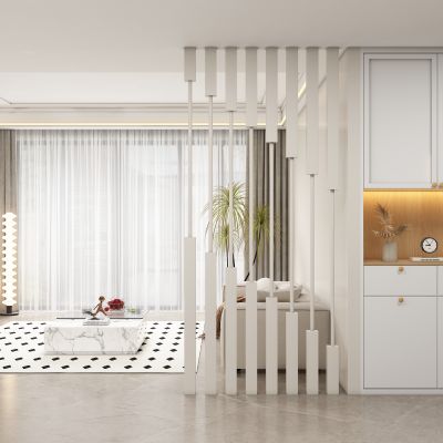 现代玄关过道 隔断