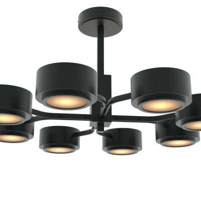 现代客厅 不锈钢 黑钛 吊灯