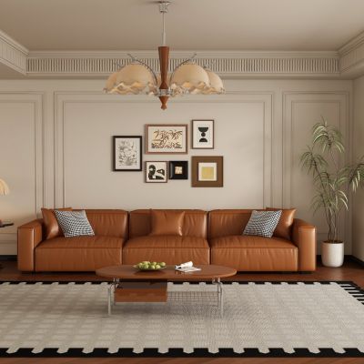 中古风客厅沙发茶几组合