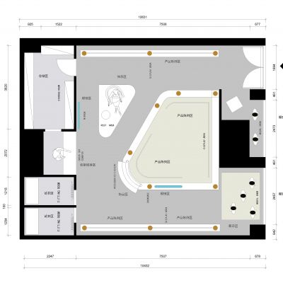 服装店鞋包饰品服饰平面布置图