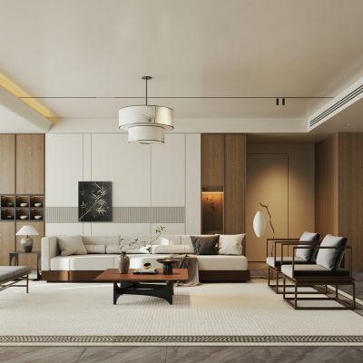 新中式客餐厅 宋式客餐厅 横厅 大平层