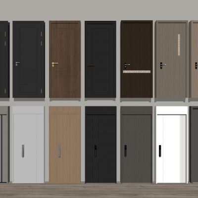 北欧简约现代风格单开门木门卧室门