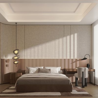 现代轻奢中古卧室