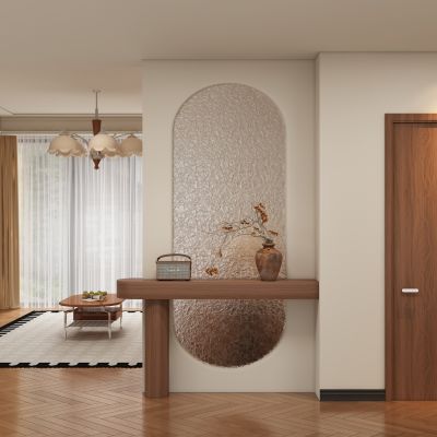 中古风玄关过道 隔断