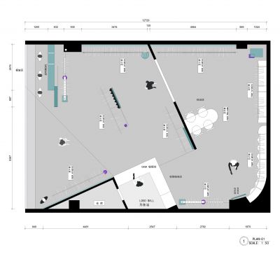 服装店鞋包饰品服饰平面布置图