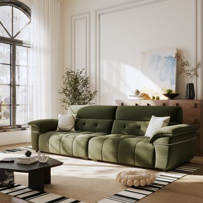 现代复古风沙发  布艺沙发 多人沙发