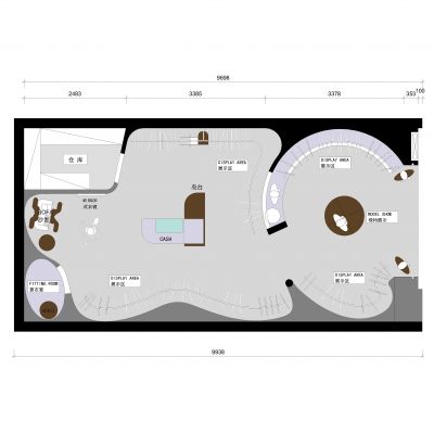 服装店鞋包饰品服饰平面布置图
