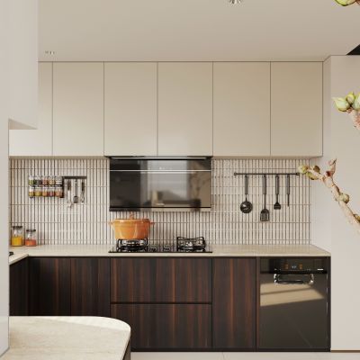 现代开放式厨房餐厅 意式极简开放式厨房