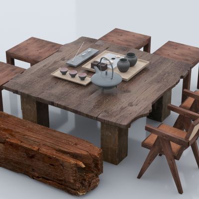 中式餐桌椅组合