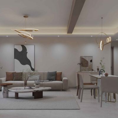 现代客餐厅模型