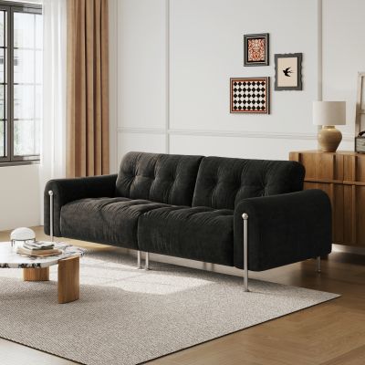 复古双人位沙发 布艺沙发 法式双人位沙发 