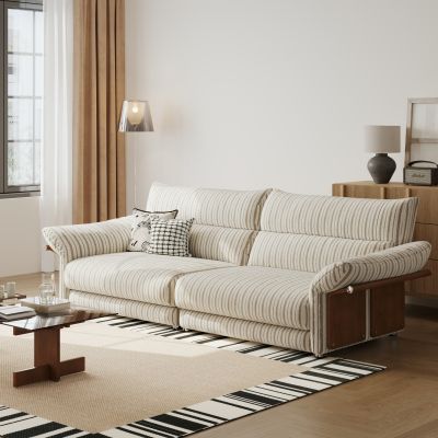 现代复古沙发  三人位沙发 直排沙发 布艺沙发 双人位沙发