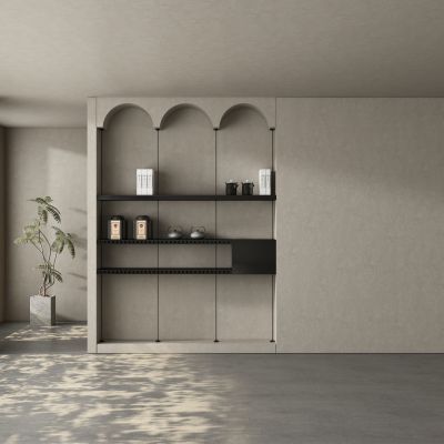 现代茶室背景墙