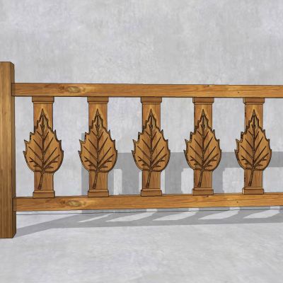 现代自然木质栏杆生态植物树叶围栏树枝原木镂空树叶护栏