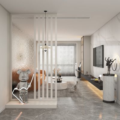 现代玄关过道 隔断