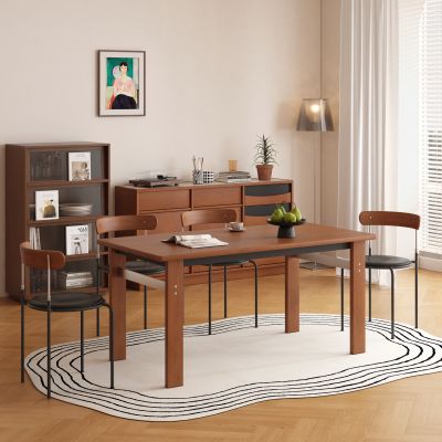 现代中古风餐桌椅 条桌 实木餐桌椅 中古风餐边柜