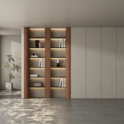 现代宋式茶室背景墙