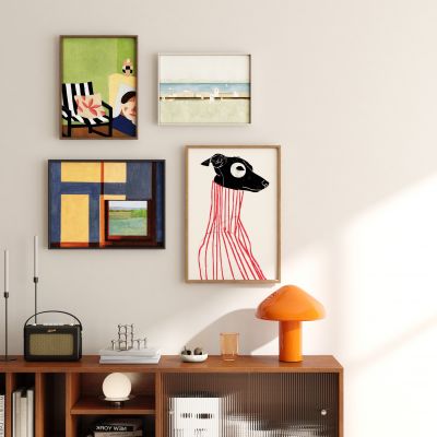 包豪斯挂画 装饰画 中古风挂画 摆件