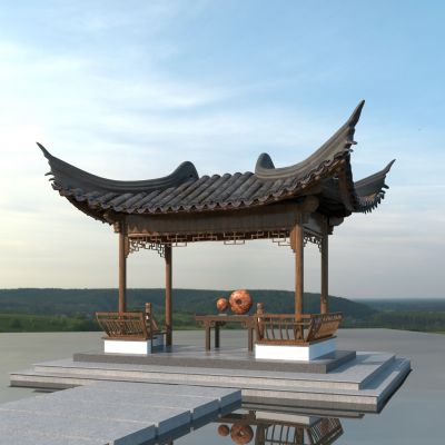 中式景观亭 凉亭 亭子