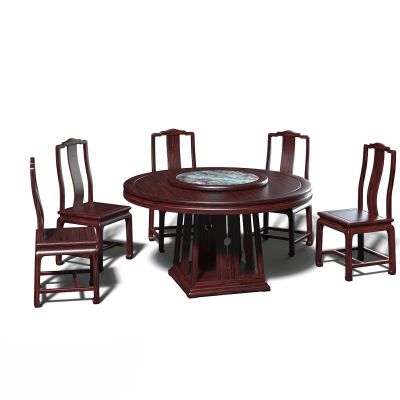 新中式宋式美學(xué)紅木圓臺
