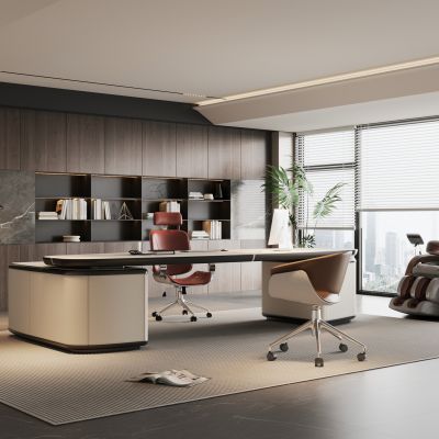 现代简约经理办公室 意式经理办公室