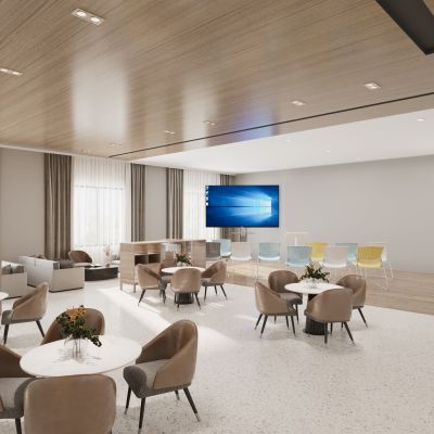 现代办公休息区，洽谈区，休闲桌椅组合3D模型