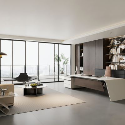 现代简约经理办公室 意式经理办公室